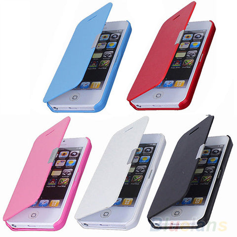 Magnetic Flip Leather Hard Skin Pouch Wallet Case Cover For Apple iPhone 5S 5G phone cases 08E9