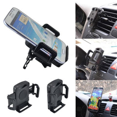 1 Pc Black 360 Car Air Vent Mount Cradle Holder Stand For Mobile Smart Cell Phone