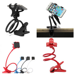 360 Degree 4 Colors Universal lazy bracket Kit Bed stand Desktop Car Stand Mount Holder sucker for iphone 6 5 5S 6plus S5 S4 S3