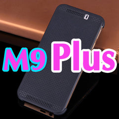 Slim Dot Bag Smart Auto Sleep Wake View Shell Soft Silicone Original Flip Leather Cover Shockproof Case For HTC One M9 / M9 Plus