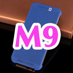 Slim Dot Bag Smart Auto Sleep Wake View Shell Soft Silicone Original Flip Leather Cover Shockproof Case For HTC One M9 / M9 Plus