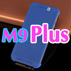 Slim Dot Bag Smart Auto Sleep Wake View Shell Soft Silicone Original Flip Leather Cover Shockproof Case For HTC One M9 / M9 Plus