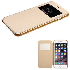 For Apple iPhone 6 Case Flip Leather Wallet View Window Case Clear Back Cover 4.7" For iPhone6