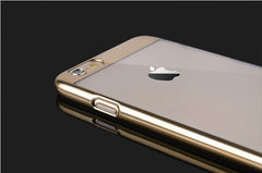 Luxury Gold Electroplate Linear EX Clear Case For Iphone 6 6S 4.7inch Transparent PC Hard Cover For Iphone 6S 6 Phone Bag Covers