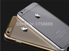 Luxury Gold Electroplate Linear EX Clear Case For Iphone 6 6S 4.7inch Transparent PC Hard Cover For Iphone 6S 6 Phone Bag Covers