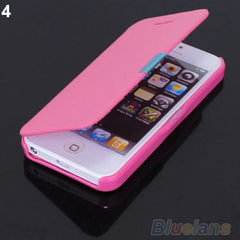 Magnetic Flip Leather Hard Skin Pouch Wallet Case Cover For Apple iPhone 5S 5G phone cases 08E9