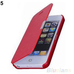 Magnetic Flip Leather Hard Skin Pouch Wallet Case Cover For Apple iPhone 5S 5G phone cases 08E9