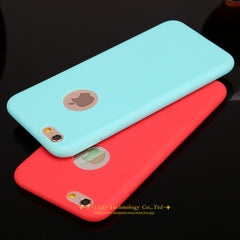 New Arrival case for iphone 6! Candy colors Soft TPU Silicon phone cases for iphone 6 4.7" Coque with logo window Accessories