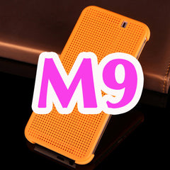 Slim Dot Bag Smart Auto Sleep Wake View Shell Soft Silicone Original Flip Leather Cover Shockproof Case For HTC One M9 / M9 Plus