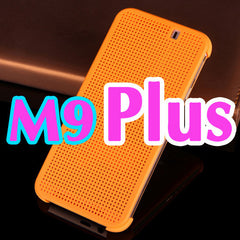 Slim Dot Bag Smart Auto Sleep Wake View Shell Soft Silicone Original Flip Leather Cover Shockproof Case For HTC One M9 / M9 Plus