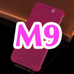 Slim Dot Bag Smart Auto Sleep Wake View Shell Soft Silicone Original Flip Leather Cover Shockproof Case For HTC One M9 / M9 Plus
