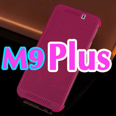 Slim Dot Bag Smart Auto Sleep Wake View Shell Soft Silicone Original Flip Leather Cover Shockproof Case For HTC One M9 / M9 Plus