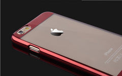 Luxury Gold Electroplate Linear EX Clear Case For Iphone 6 6S 4.7inch Transparent PC Hard Cover For Iphone 6S 6 Phone Bag Covers