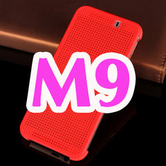 Slim Dot Bag Smart Auto Sleep Wake View Shell Soft Silicone Original Flip Leather Cover Shockproof Case For HTC One M9 / M9 Plus