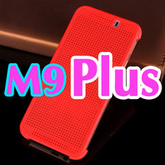 Slim Dot Bag Smart Auto Sleep Wake View Shell Soft Silicone Original Flip Leather Cover Shockproof Case For HTC One M9 / M9 Plus
