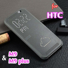 Slim Dot Bag Smart Auto Sleep Wake View Shell Soft Silicone Original Flip Leather Cover Shockproof Case For HTC One M9 / M9 Plus
