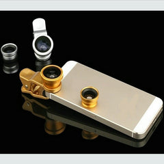 Universal 3 In 1 Clip-on Fish Eye Macro Wide Angle cell Phone Lens Camera kit for iPhone 4 5 6 Samsung S5 note3 Lenovo huawei