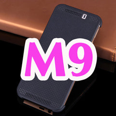 Slim Dot Bag Smart Auto Sleep Wake View Shell Soft Silicone Original Flip Leather Cover Shockproof Case For HTC One M9 / M9 Plus