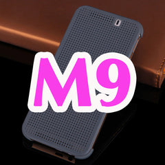 Slim Dot Bag Smart Auto Sleep Wake View Shell Soft Silicone Original Flip Leather Cover Shockproof Case For HTC One M9 / M9 Plus