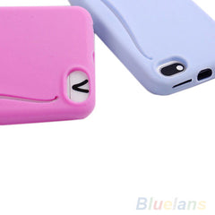 phone bag handbag Kawaii Big Mouth Whale Rubber Card Holder Soft Case Cover for Apple iPhone 4/ 4S/ 5/ 5S 1NAC